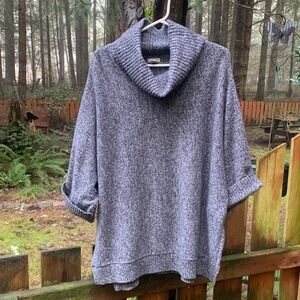 L.L. Bean Heather Gray Cowl Neck Sweater